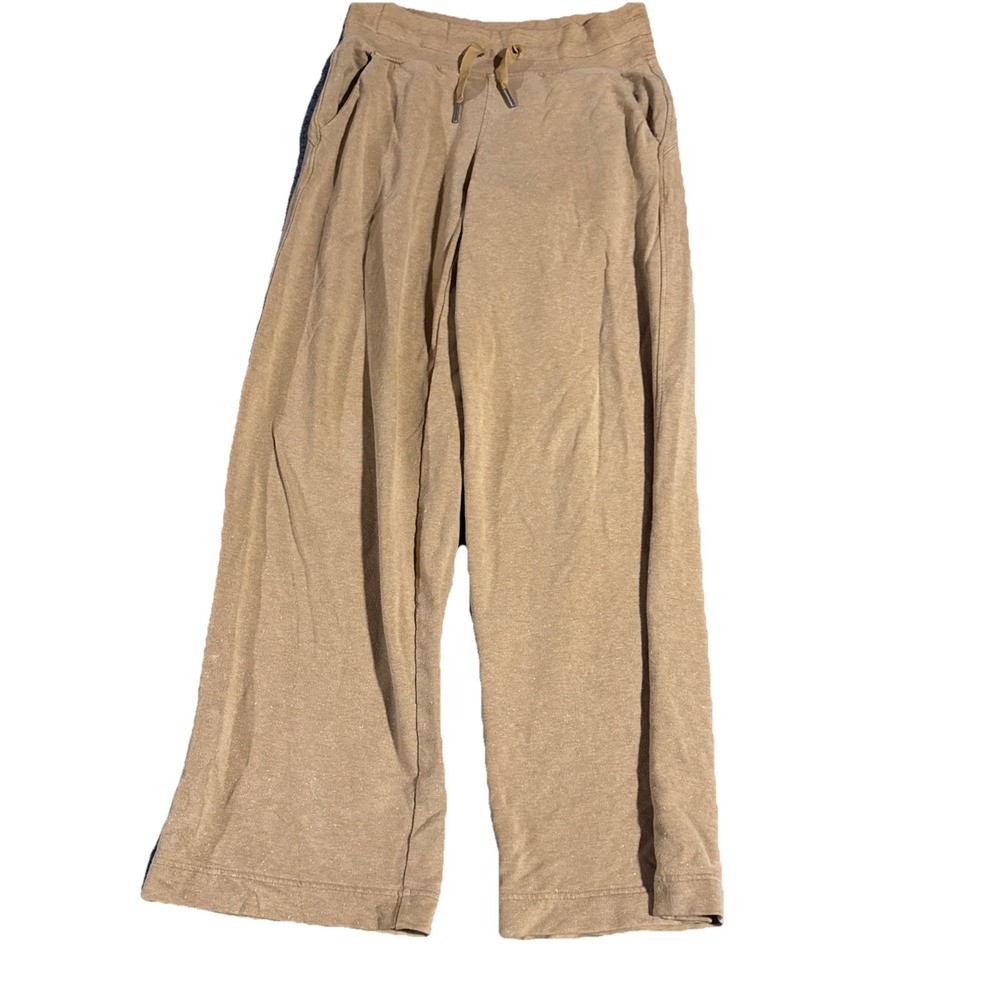 Athleta Pants Womens Small Tan Balance Printed Wide Leg Stretch Athletic Pants